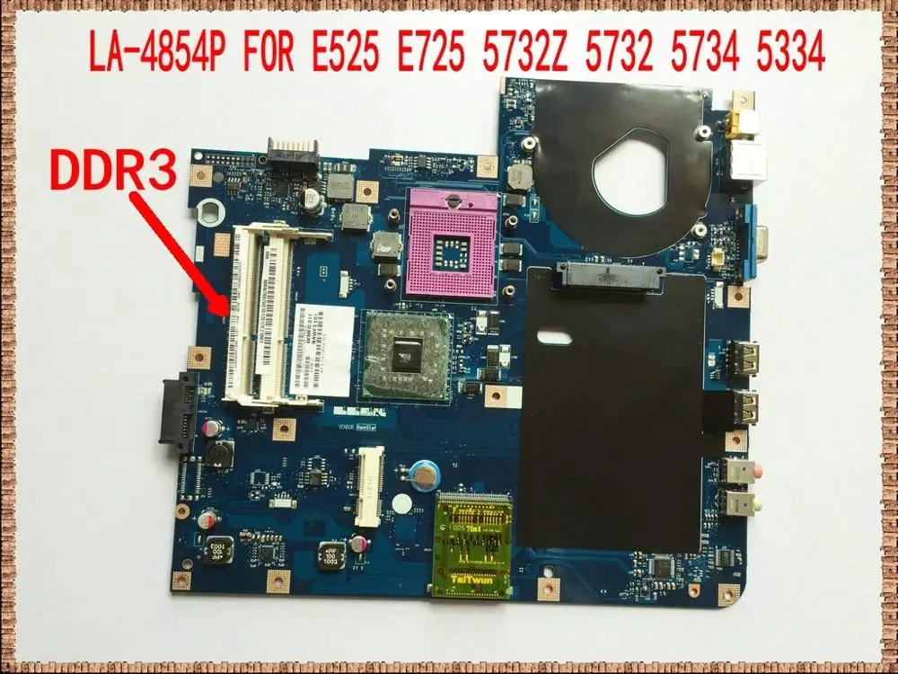 for ACER eMachines E525 E725 5734 5732Z 5334 Laptop Motherboard NAWF3 LA 4854P MBPVS02001 100%tested fully work|Материнские платы