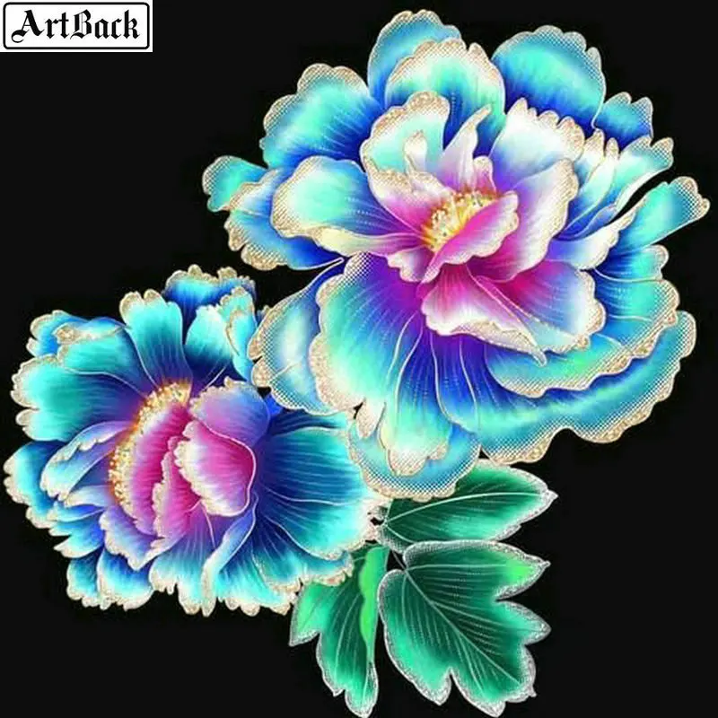 5d алмазная живопись сделай сам пионы цветы квадратные изделия ручной работы 3d