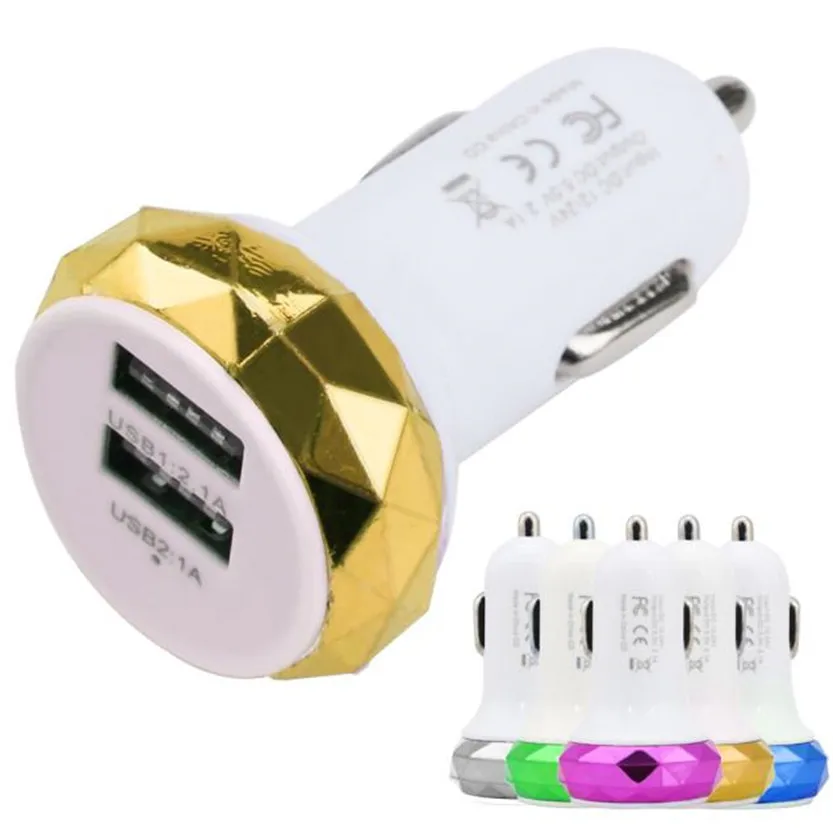 Автомобильное зарядное устройство CARPRIE с 2 портами Mini Dual USB адаптер Bullet для IPhone Sam