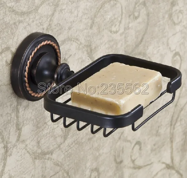 

Wall Mounted Black Oil Brass Bathroom Soap Dish Soap Basket Holder Lba216