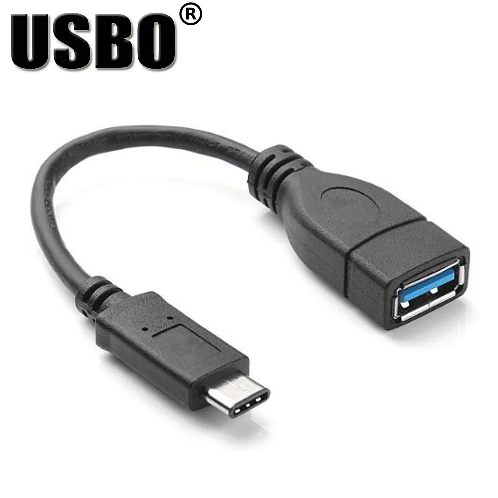 Оптовая продажа черно белый 0 1 м USB 3 OTG кабель для передачи данных Type C штекер A