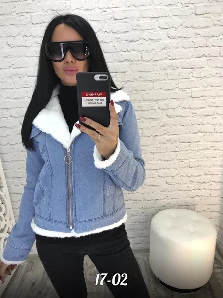 2019 зимняя стеганая куртка модная джинсовая шерстяная плюшевая Женская