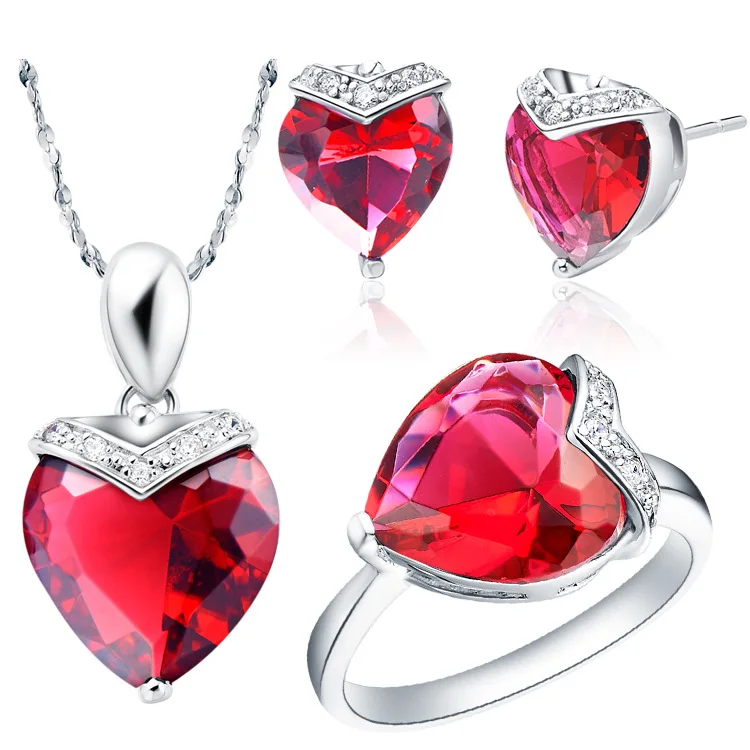 Кольцо роскошные женские ожерелье серьги Ювелирные наборы SA комплект Сделано