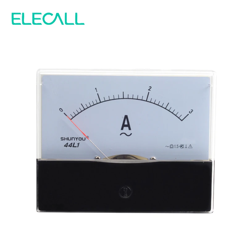 Панельный Амперметр ELECALL 44L1 3A квадратная форма аналоговая Amp вертикальная