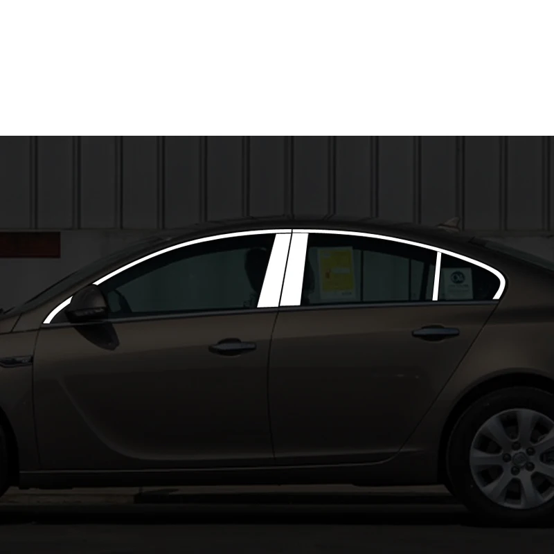 Lsrtw2017 304 нержавеющая сталь окна автомобиля планки для buick regal 2008 2009 2010 2011 2012 2013 Opel Insignia - Название цвета: 10 pcs trims
