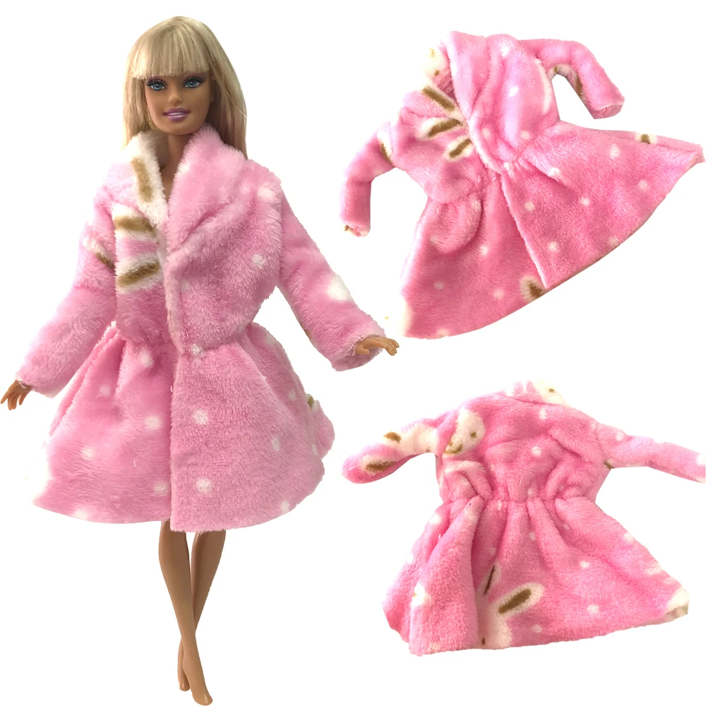 NK кукла PinkCoat одежда высокого качества модное платье ручной работы растет наряд Фланелевое пальто для куклы Барби аксессуары DIY игрушка 02E
