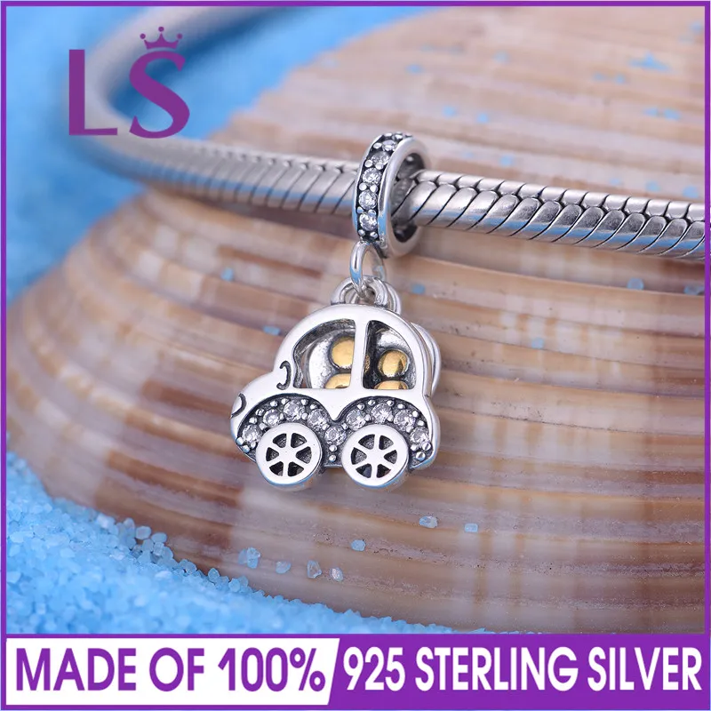 LS 100% Стерлинговое Серебро 925 пробы очаровательные бусины для всей семьи Подходит