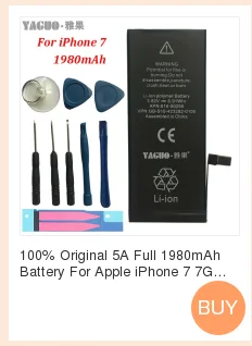 5А Полный Аккумулятор 1960 мАч для Apple iPhone 7 7G iPhone7 реальная емкость нулевой цикл с ремонтным набором инструментов