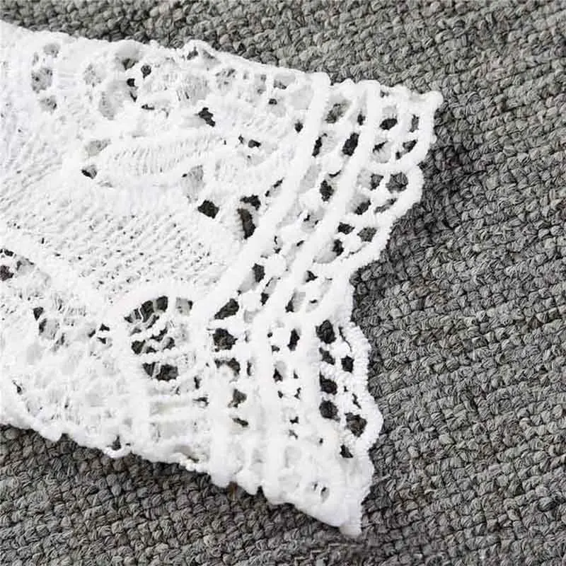 

2021 NEW Fashion Lace white hollow romper Newborn Baby Girls ruffles Sleeve Clothes Romper Jumpsuit Outfits
