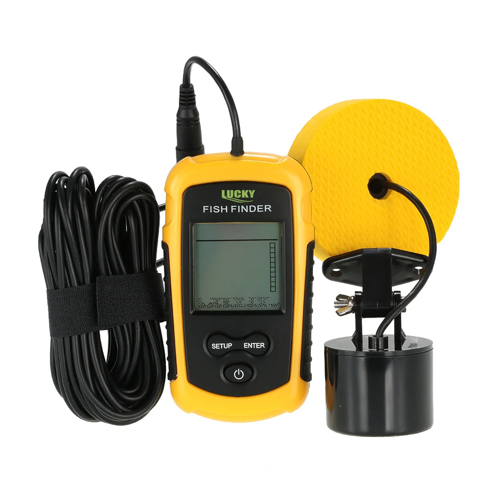 

LUCKY LCD Color Screen Portable Wired Fish Finder 100M Depth Range Sonar Echo Sounders Fishfinder Fishing Tackle