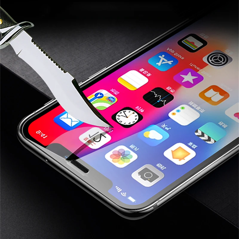 Закаленное стекло с закругленными краями 9D для iPhone 6 6s 7 8 Plus X 10 XS Max XR|Защитные