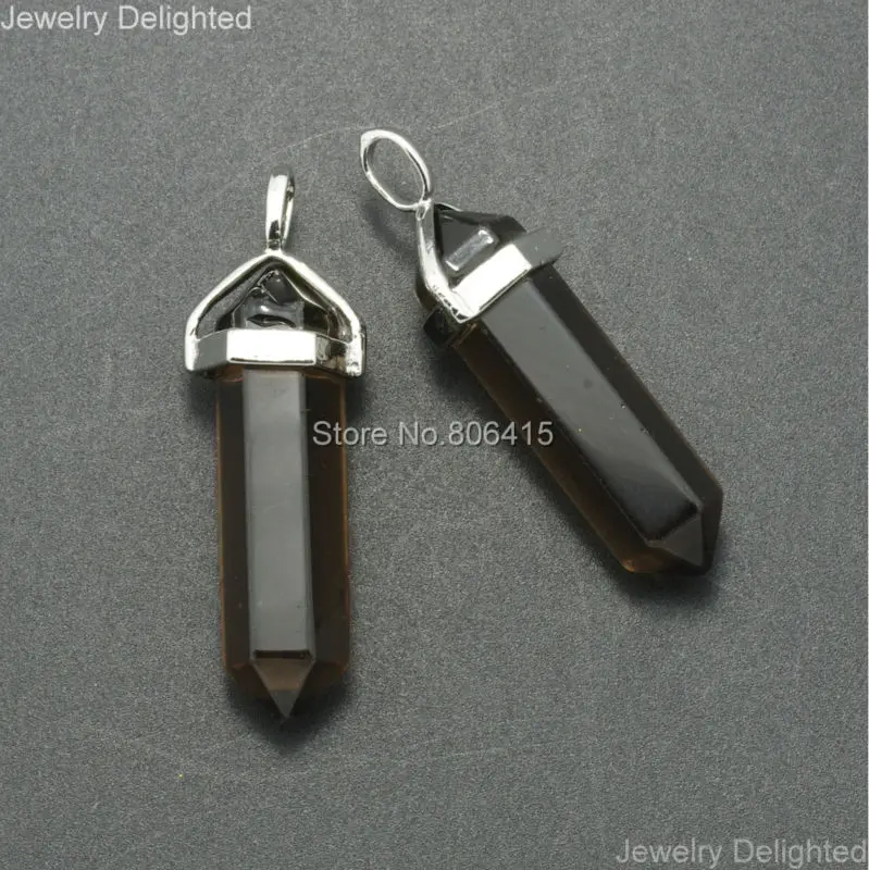 Натуральный SmokyQuartz шестигранные драгоценные камни ТОЧКА Рейки Ожерелье чакра