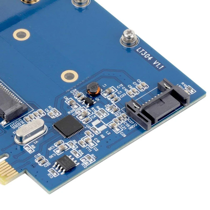 Комбинированная Плата расширения PCIe X1 для MSATA SSD и SATA3.0 чипсет ASM1061 PCI Express