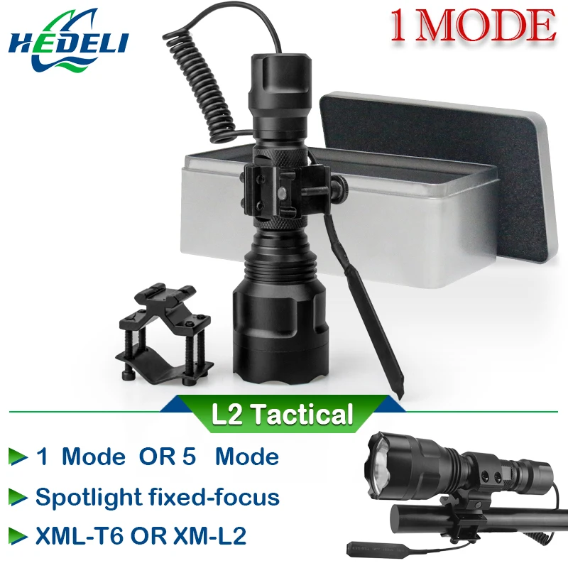 Самый мощный l2 фонарик spotlight Охота xml t6 тактический 18650 заряда велосипедов Свет