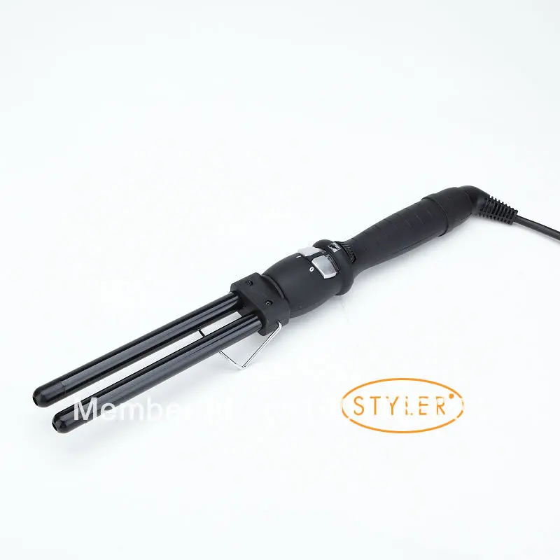 Ceramic Styler 110V- 240V 2 Triple Barrel Waver Hair Curler and Curling Iron Wand Curl Double wand iron |