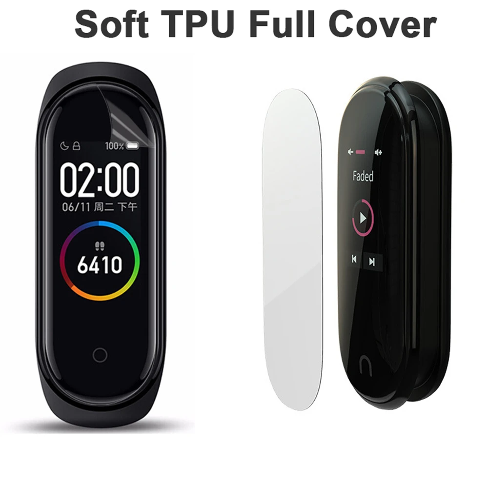 Новая мода, 5 шт., мягкие Смарт-часы, защита экрана, mi Band 4, пленка, против царапин, TPU, браслет, ультра тонкий для Xiao mi band 4
