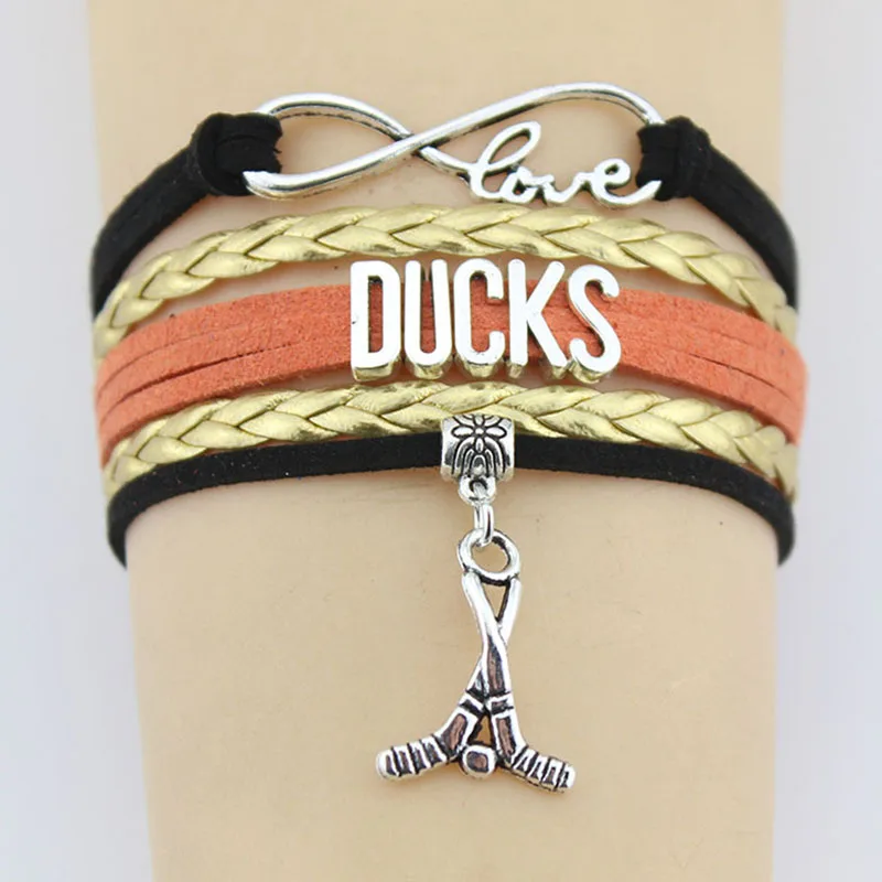 Браслет Infinity Love Ducks кожаный плетеный браслет ручной работы для женщин и мужчин