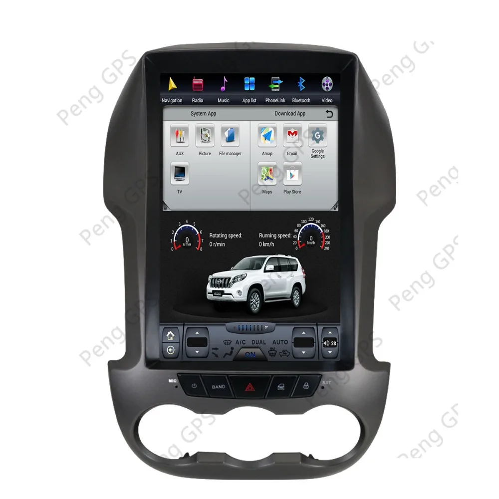 Tesla style 12,1 дюймов Android9.0 автомобильный Радио gps навигация для Ford Ranger 2011- без автомобильного dvd-плеера стерео Мультимедиа Аудио