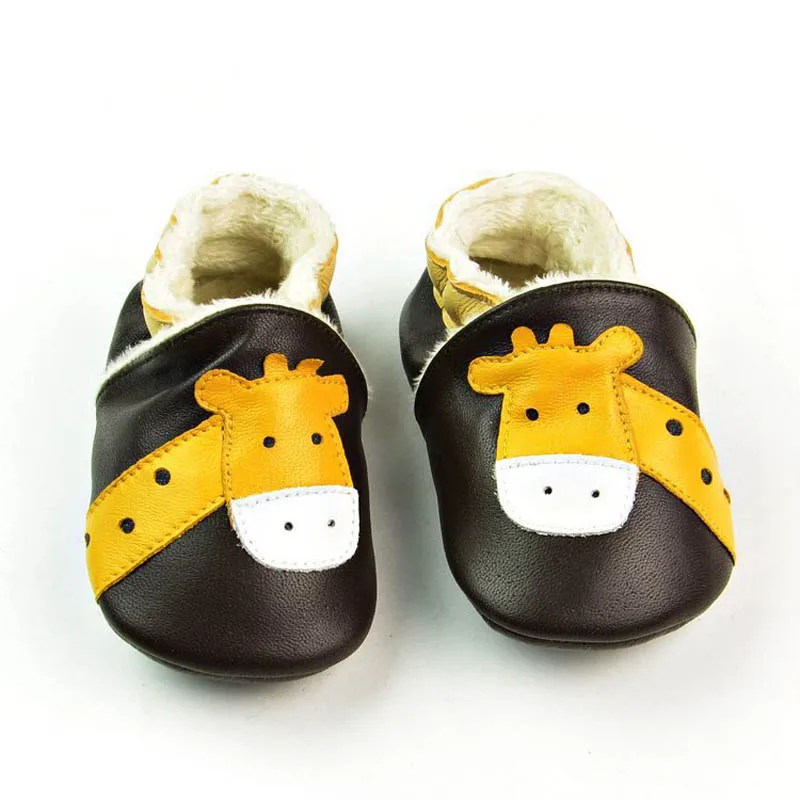Зимняя детская обувь с рисунками из мультфильмов Детские мокасины натуральной