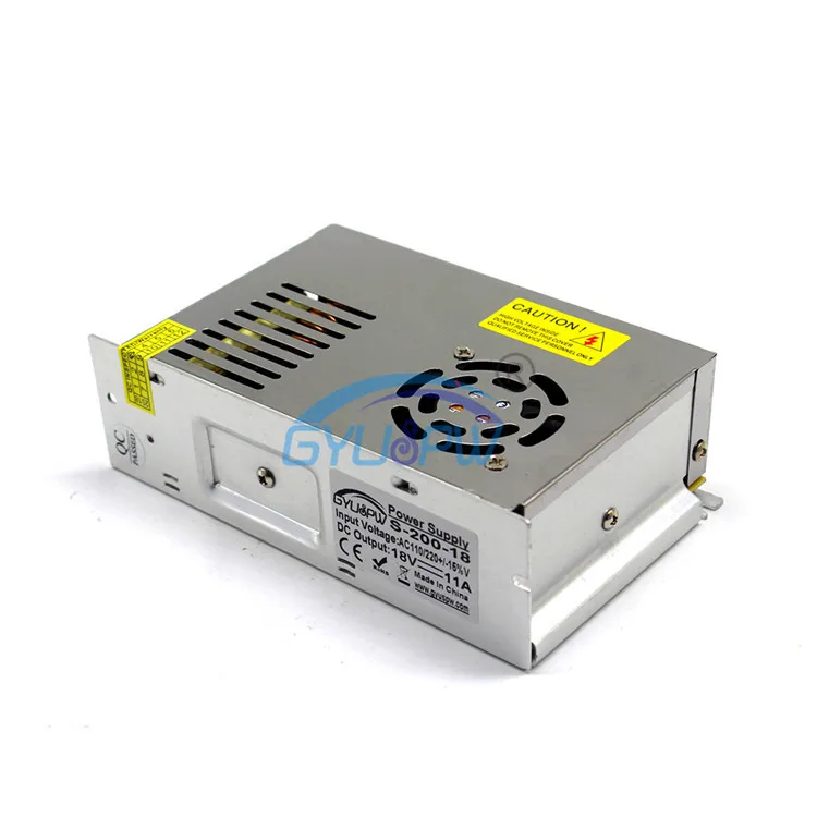 DC18V 11A 200W импульсный источник питания AC 110V привод электродвигатель