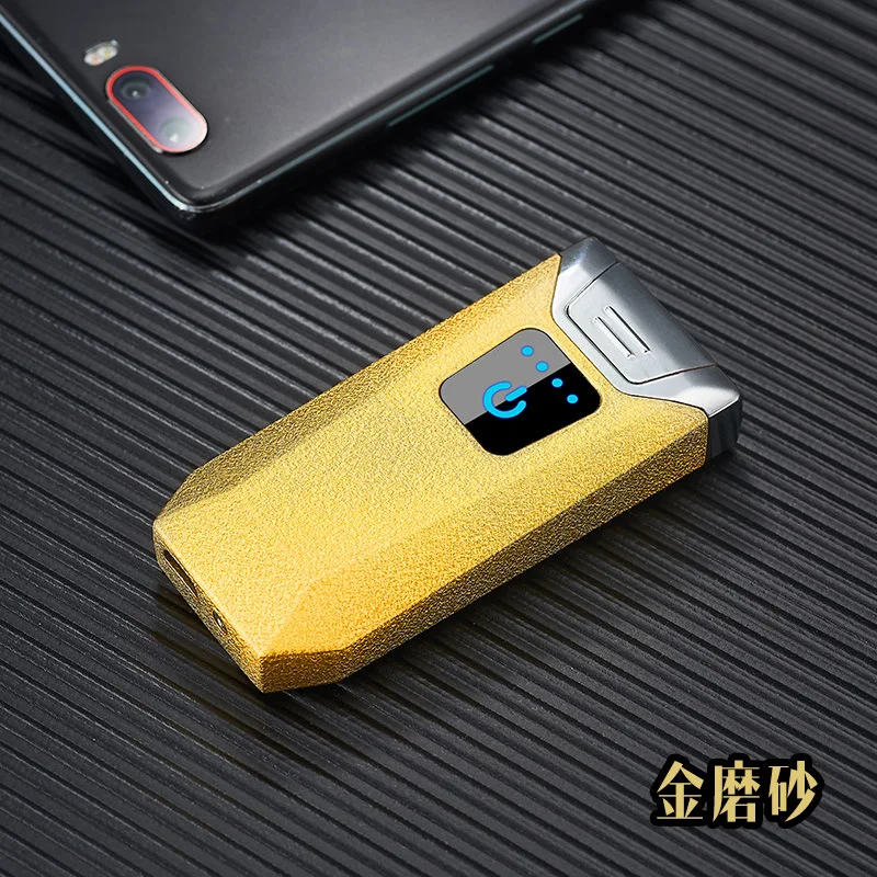 USB зажигалка с дисплеем емкости зарядки сенсорным экраном Индукционная двойной