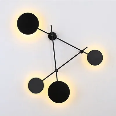 

Настенный светильник в скандинавском стиле для гостиной, современный минималистичный индивидуальный креативный круговой лестничный свет...