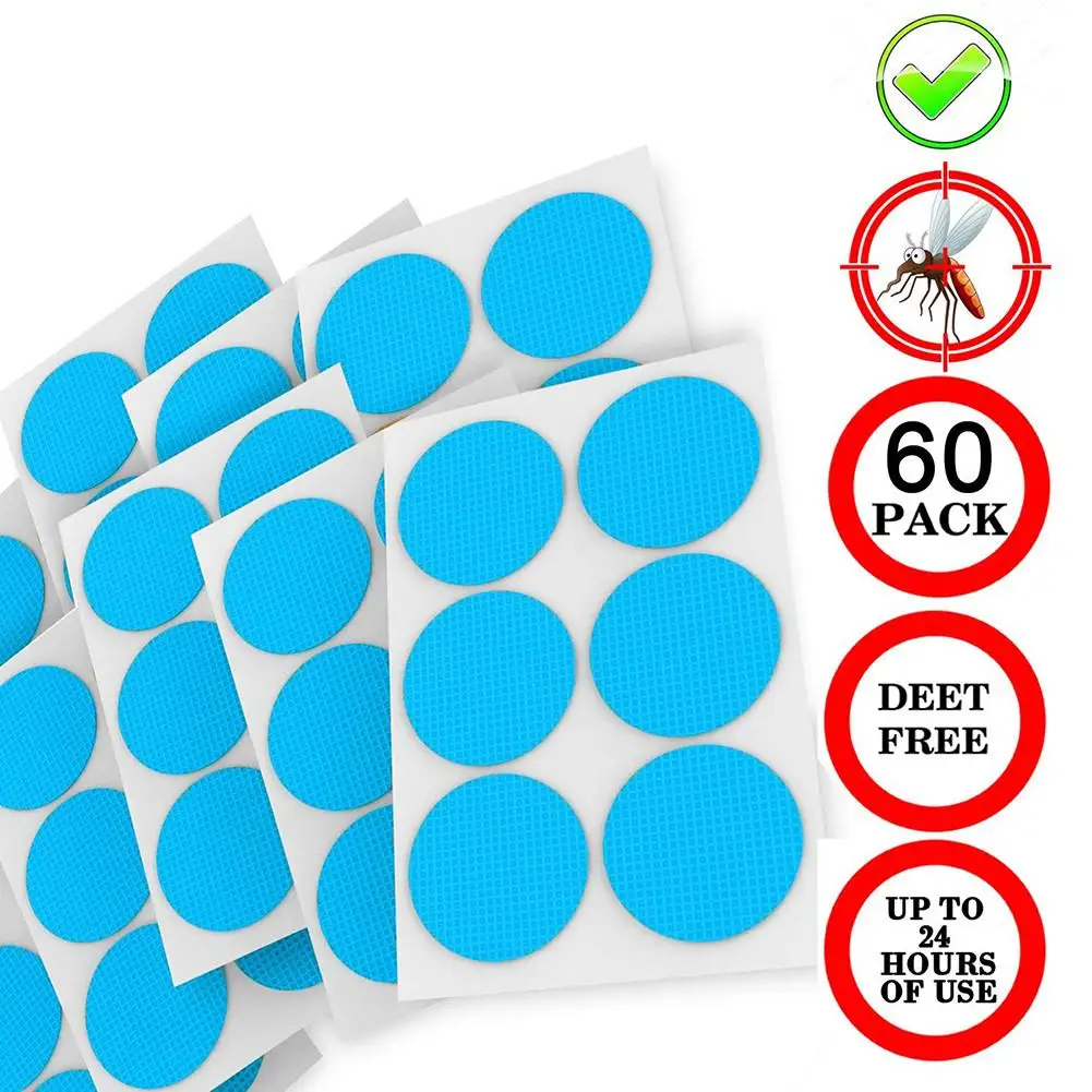 60 шт. противомоскитные наклейки Антимоскитные клещи Детские нетоксичные