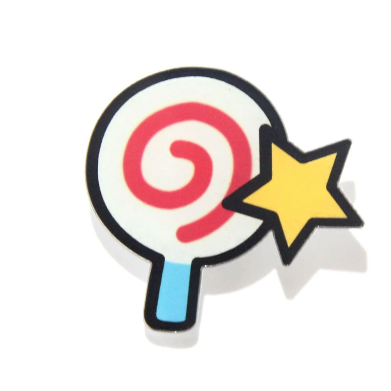 1 шт розовые цветные значки Kawaii Акриловые значки Мультяшные значки на булавке украшение для рюкзака значок на булавке - Цвет: 0371