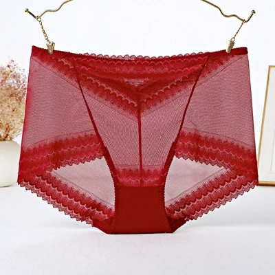 2 шт./лот ropa interior femenina женские трусы сексуальное кружевное нижнее белье размера плюс 5XL Нижнее белье женские трусики - Цвет: Бургундия