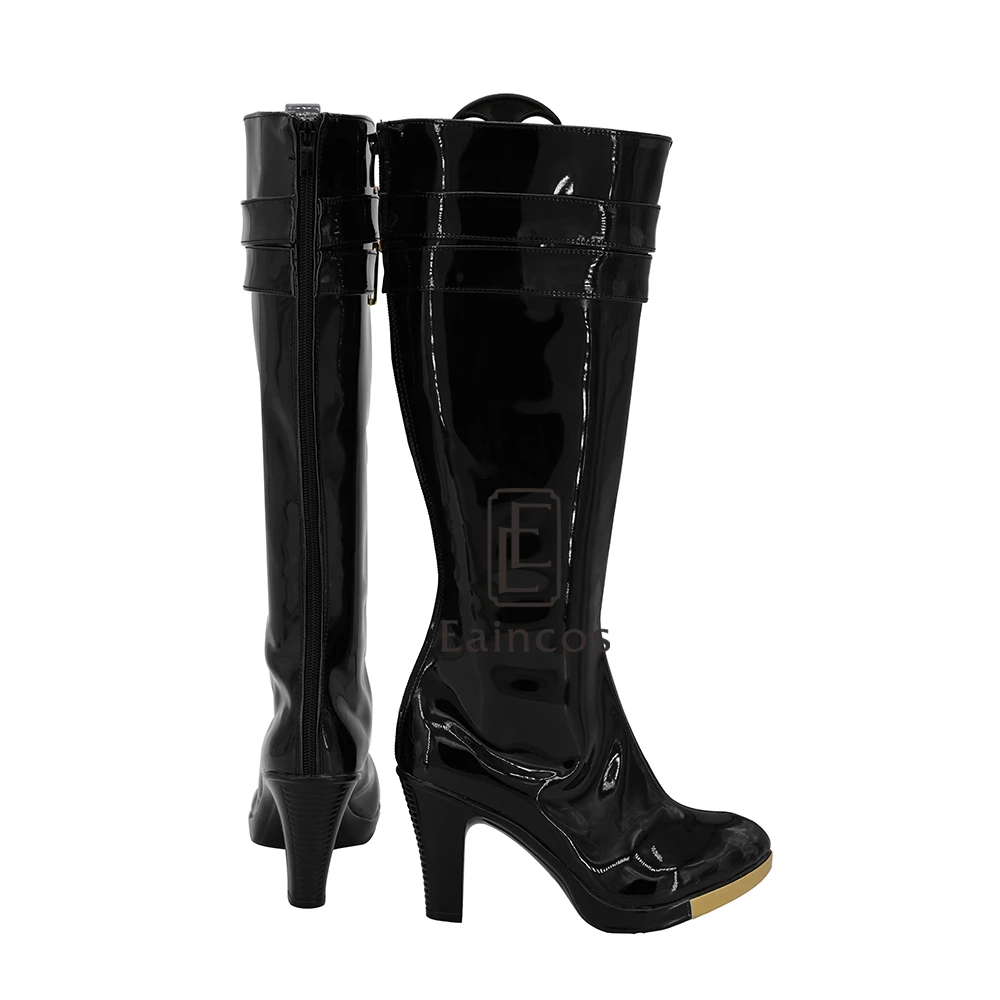 Hypnosis Mic Division Rap Battle DRB Ichijiku Kadenokoji Cosplay Party Shoes Black High Boots | Тематическая одежда и