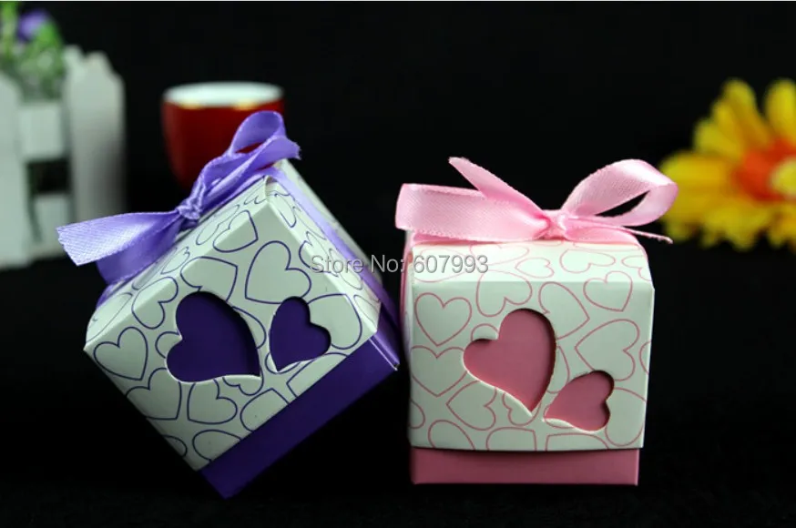 Подарочная коробка с перфорацией в форме сердца для свадьбы вечеринки честь