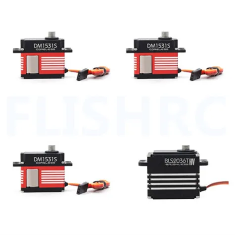 3 шт. DM1531S сервопривод и 1 DM1531T ALZRC 450 380 500 505 Запчасти для вертолета Цифровой
