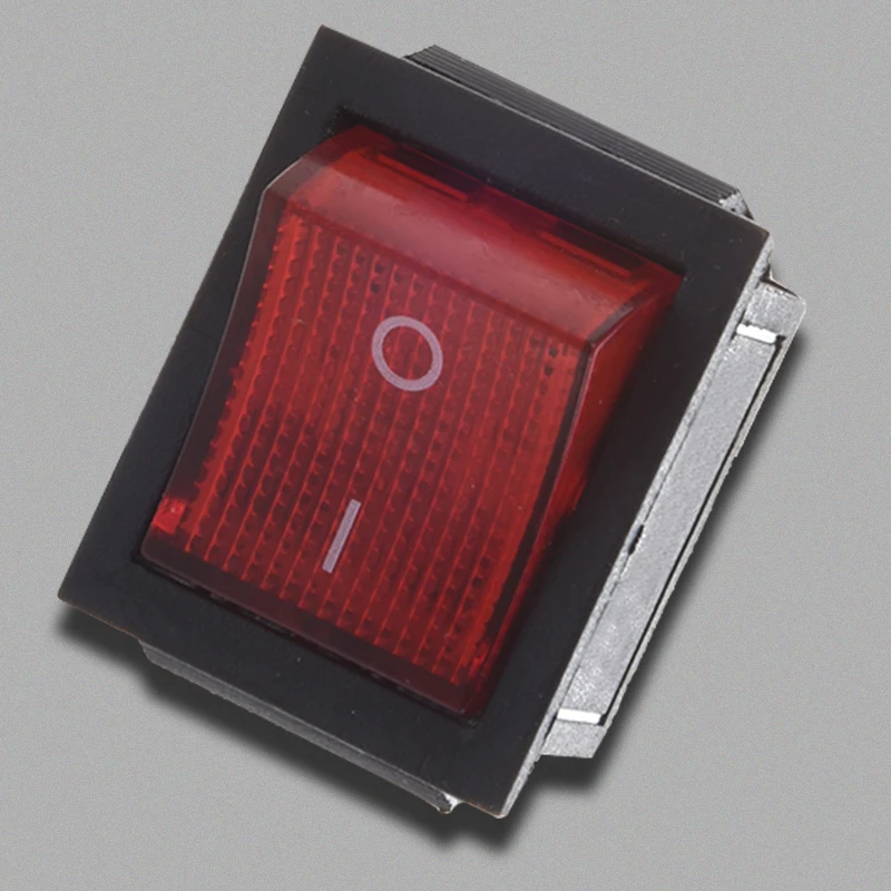 Red Light Illuminated 4 Pin DPST ON/OFF Snap in Rocker Switch 16A 20A 250V AC | Обустройство дома