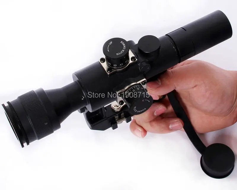 Охота Оптика Русский Снайперский Прицел ПОСП 4x26 СВД АК Красной Подсветкой (Airsoft)