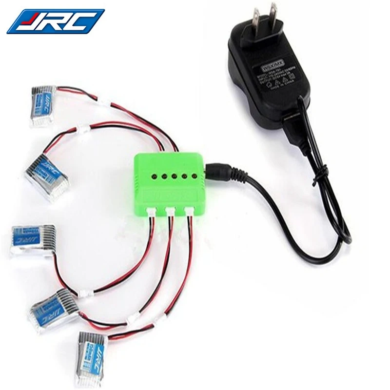 Комплект аккумуляторов и кабелей для зарядки JJRC H20 5 шт. 3 7 В 150 мА · ч запасные