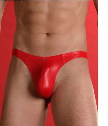 Пикантные искусственная кожа мужские стринги и г строк сексуальное нижнее белье