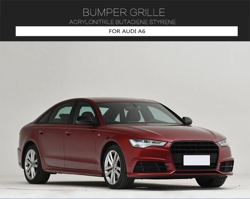 Решетка противотуманной фары для Audi A6 Sline S6 хромированная линия Blesh сетка переднего бампера противотуманный светильник
