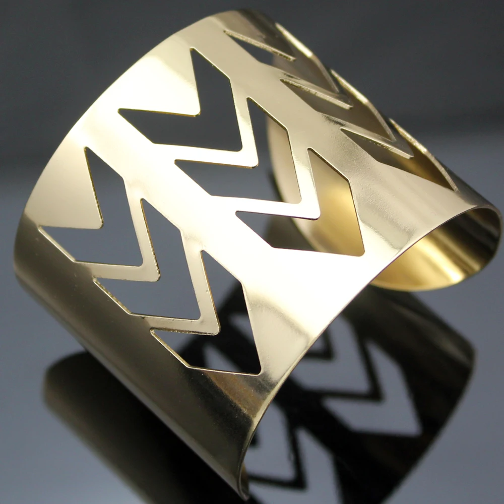 Tribal Aztec Gold Triple Arrow Southwestern Armor широкий браслет для женщин Жесткий Feminina манжеты