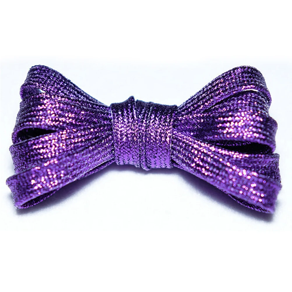 Light Purple 1 пара 12 цветов Светящиеся шнурки одноцветные кроссовки плоские шнурки - Цвет: Light Purple