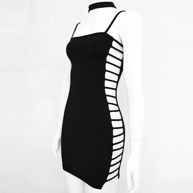 Сексуальная сторона выдалбливают Bodycon Бандажное платье 2018 Платья для вечеринок