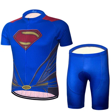 Jesey and Pants Лидер продаж Супермен Велосипеды Джерси ropa ciclismo hombre велосипед игрока Майо Велосипеды комплекты «Капитан Америка» Спортивная одежда - Цвет: Jesey and Pants