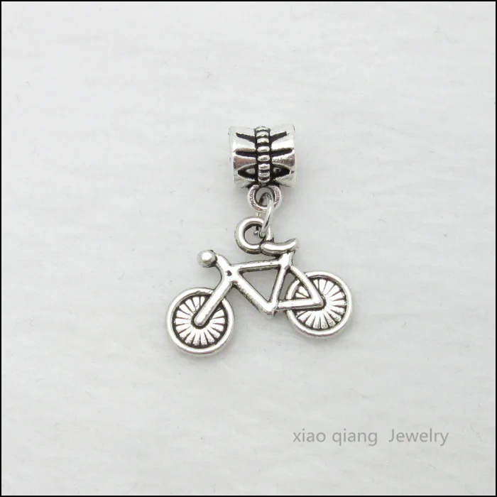 Free shipping! 25pcs Bicycle Tibetan silver Bead Charm big hole pendant fit Pandora jewelry charm bracelet DIY pendant. X044 | Украшения и