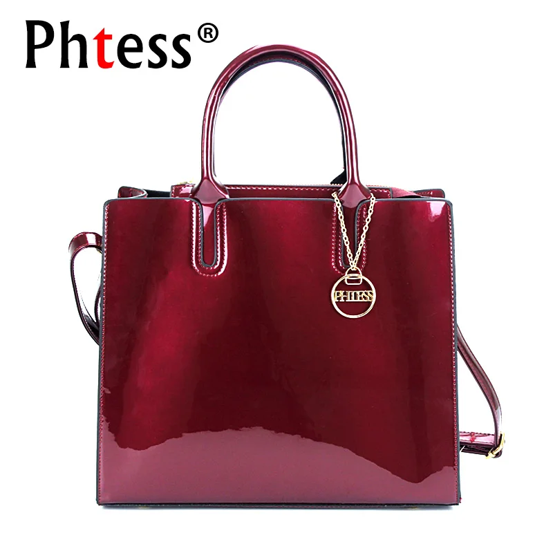 Роскошные женские сумки из лакированной кожи PHTESS дизайнерские через плечо