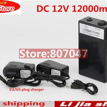 Высокое качество Супер DC 12V 12000mAh перезаряжаемый портативный литий-ионный аккумулятор с чехол для камер видеокамер