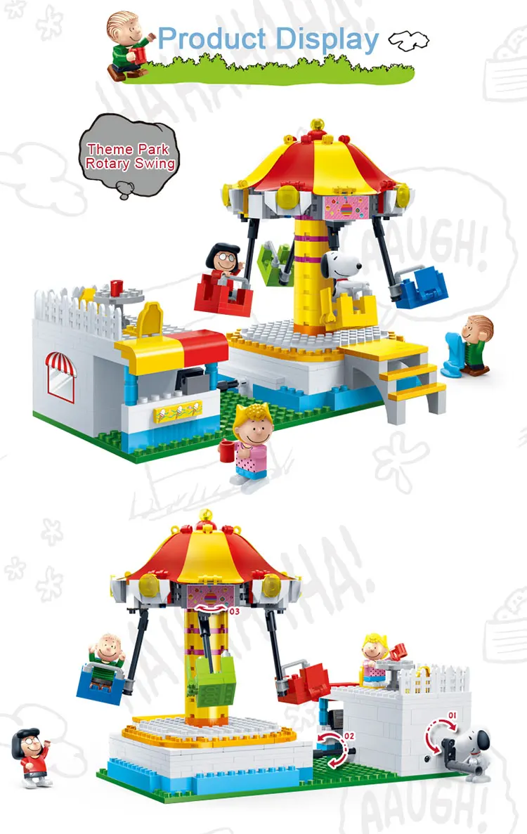 BanBao, горячая Snoopy, арахис, IP фигурка, пластиковые строительные блоки, игрушки для детей, обучающая модель, DIY Кирпичи, совместимый бренд