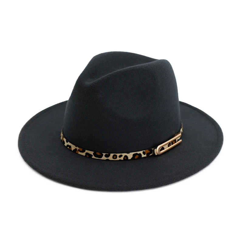 Леди Панамы федоры шерсть фетр широкие поля Джаз Fedora шляпы для женщин Трилби