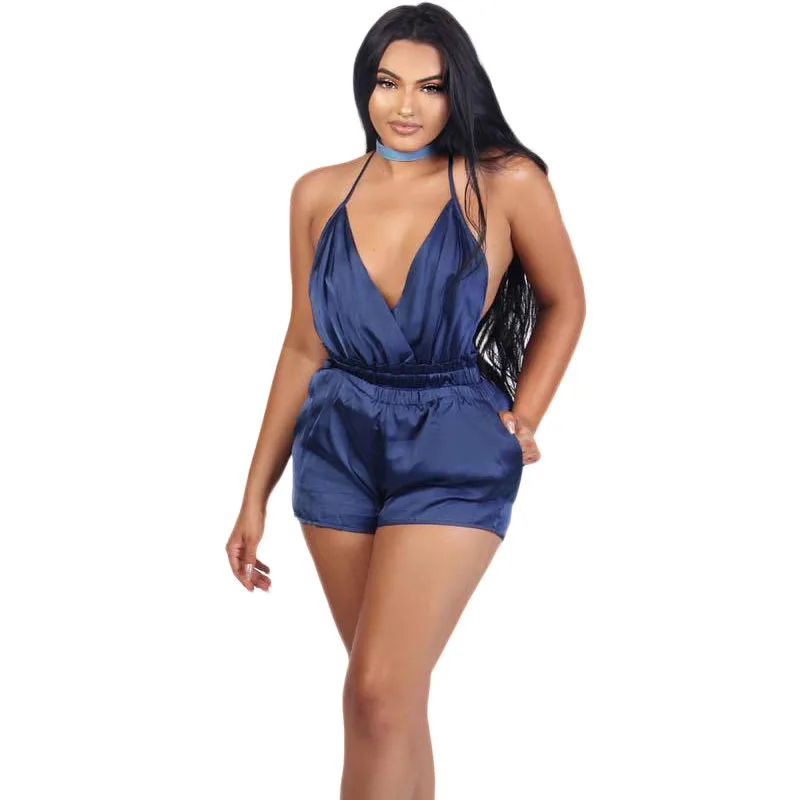 Сексуальная Женщин V-образным Вырезом Playsuit Дамы Комбинезон Summer Party Женщины Шорты