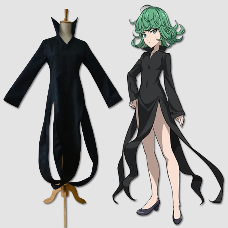 Бесплатная доставка Аниме ONE PUNCH MAN Косплей tatsumaki cos Хэллоуин вечерние ринка