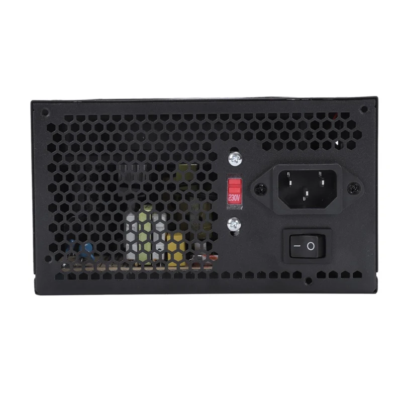 170 260 В Макс 650 Вт блок питания Psu Pfc красный 12 см тихий вентилятор 24Pin 12В ПК