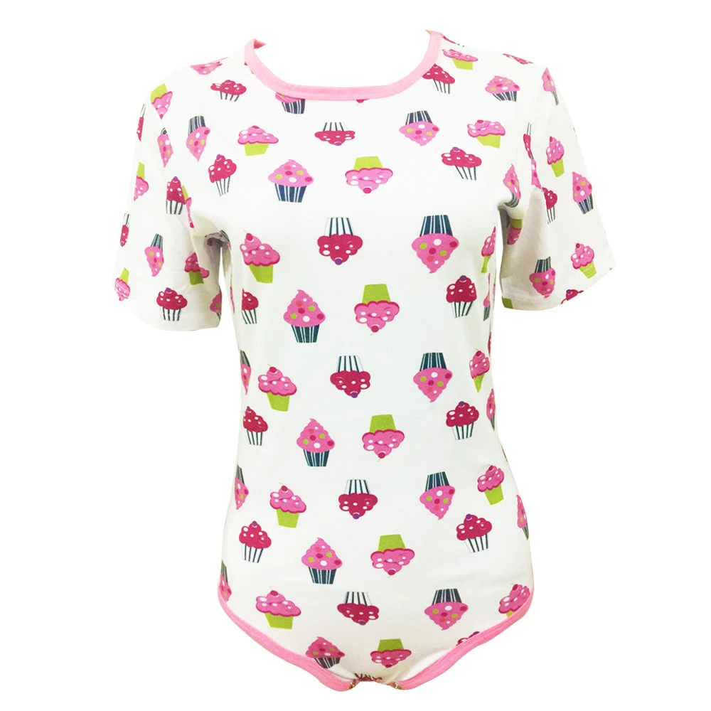 Abdl взрослый комбинезон милый Ddlg Женский высокого класса с коротким рукавом повседневные подгузники любовник с застежкой в промежности комбинезон папы дом розовый принцесса